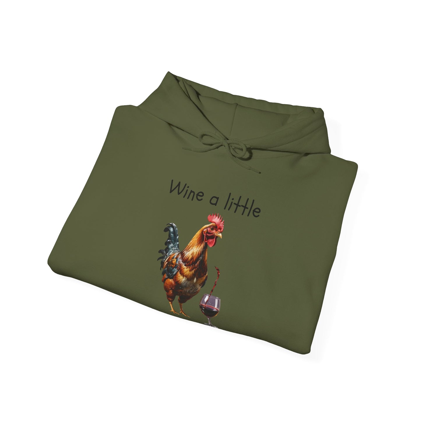 Chicken Squad: Wine a little, Cluck a lot - Unisex Heavy Blend™ Hooded Sweatshirt