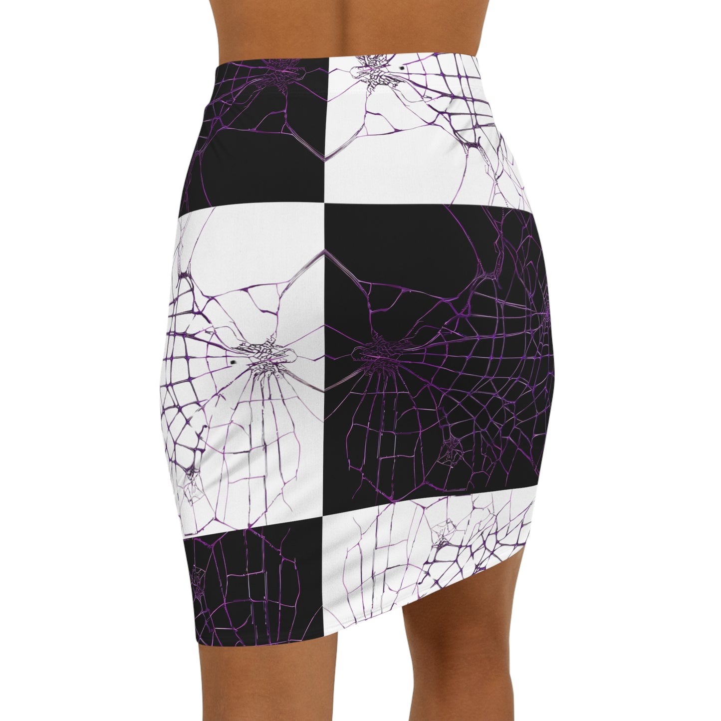 Spooky Season: Web - Women's Mid-Waist Pencil Skirt