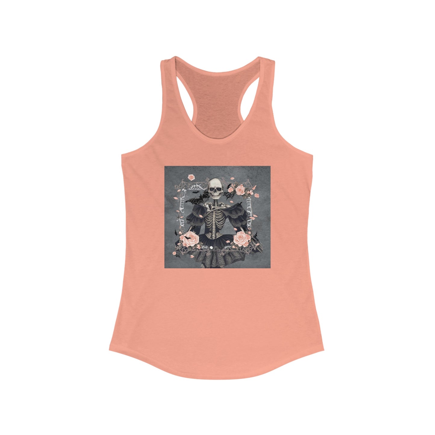 Spooky Season: Skull and roses - Women's Racerback Tank