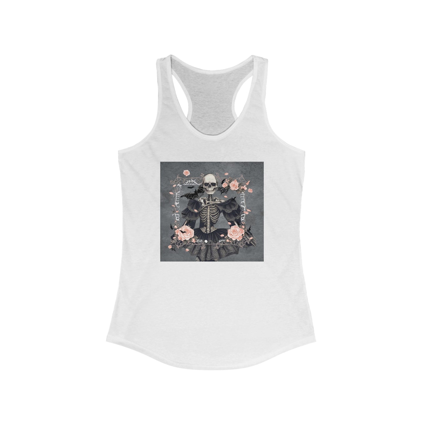 Spooky Season: Skull and roses - Women's Racerback Tank