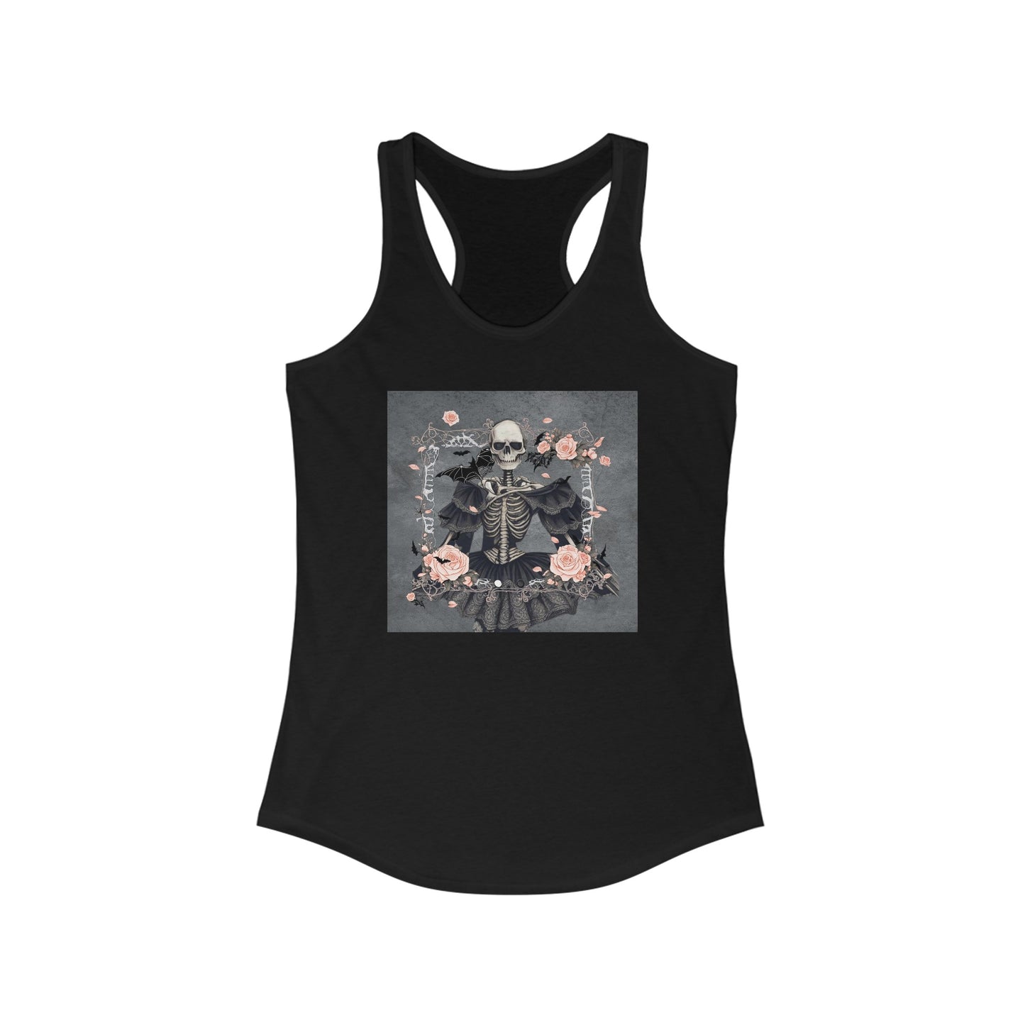 Spooky Season: Skull and roses - Women's Racerback Tank