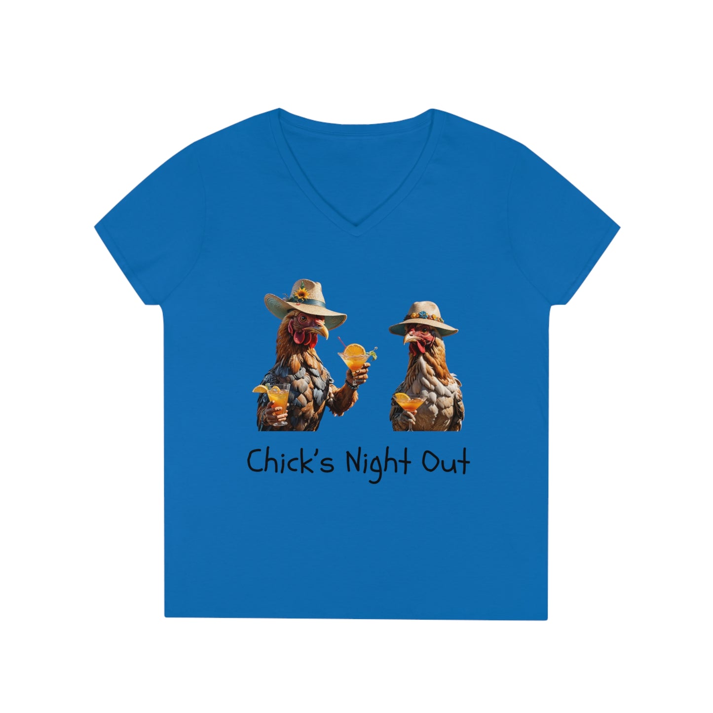 Chicken Squad: Chicks Night Out - Ladies' V-Neck T-Shirt